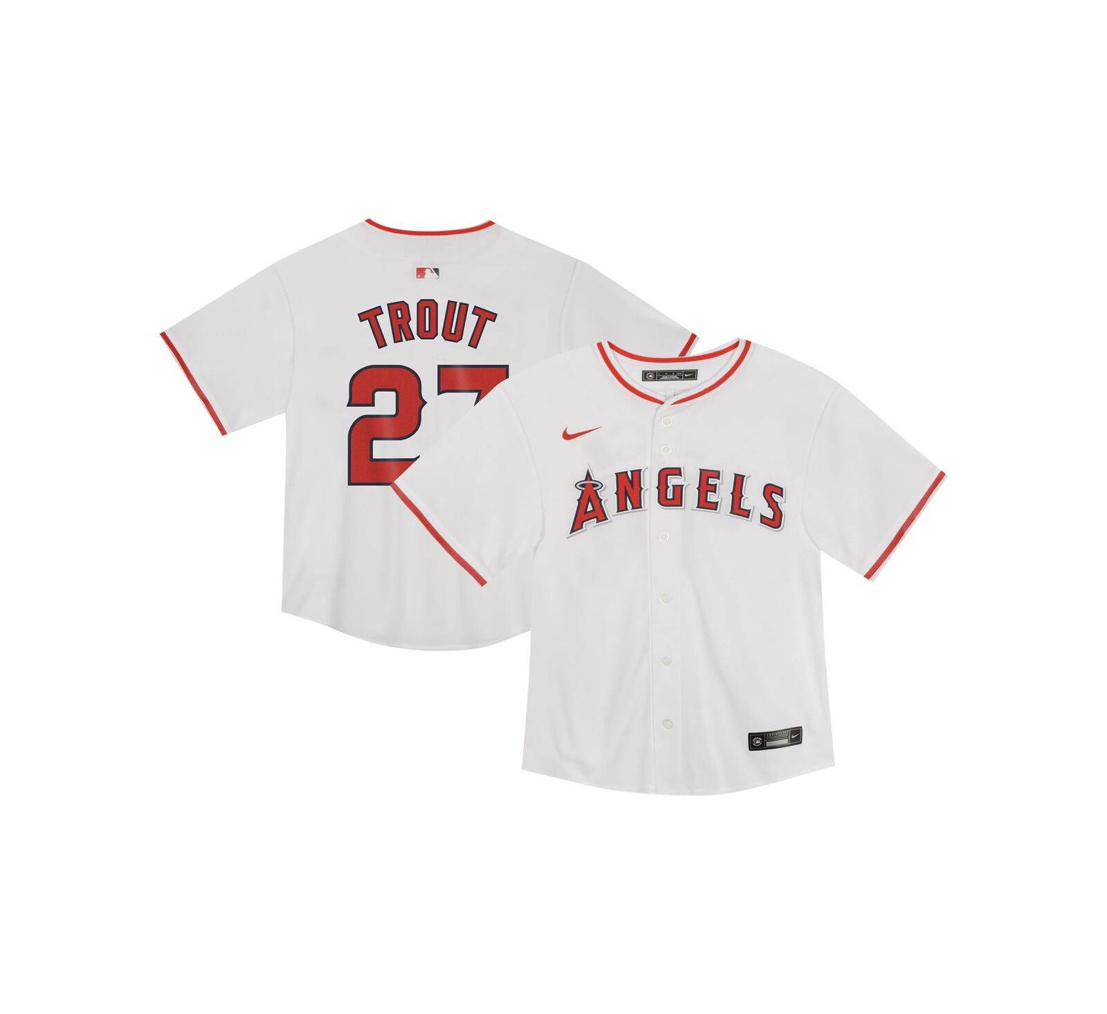 Детская игровая джерси Nike Mike Trout White Los Angeles Angels