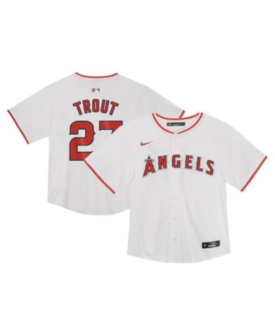 Детская игровая джерси Nike Mike Trout White Los Angeles Angels