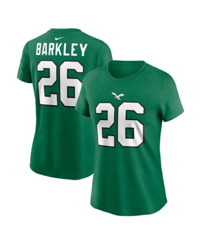 Nike Женская футболка Saquon Barkley Philadelphia Eagles с именем и номером, цвет Kelly Green