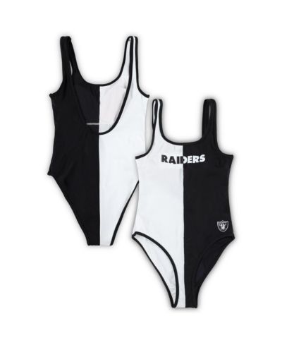 G-III 4Her by Carl Banks Women's Black/White Las Vegas Raiders Last Stand One-Piece Swimsuit