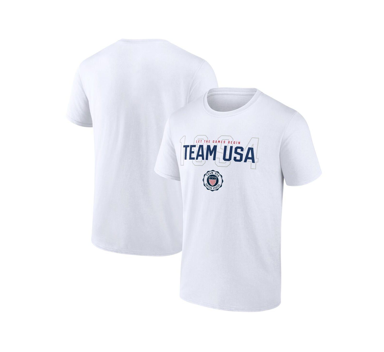 Fanatics Men's White Team USA Bold Outline T-Shirt