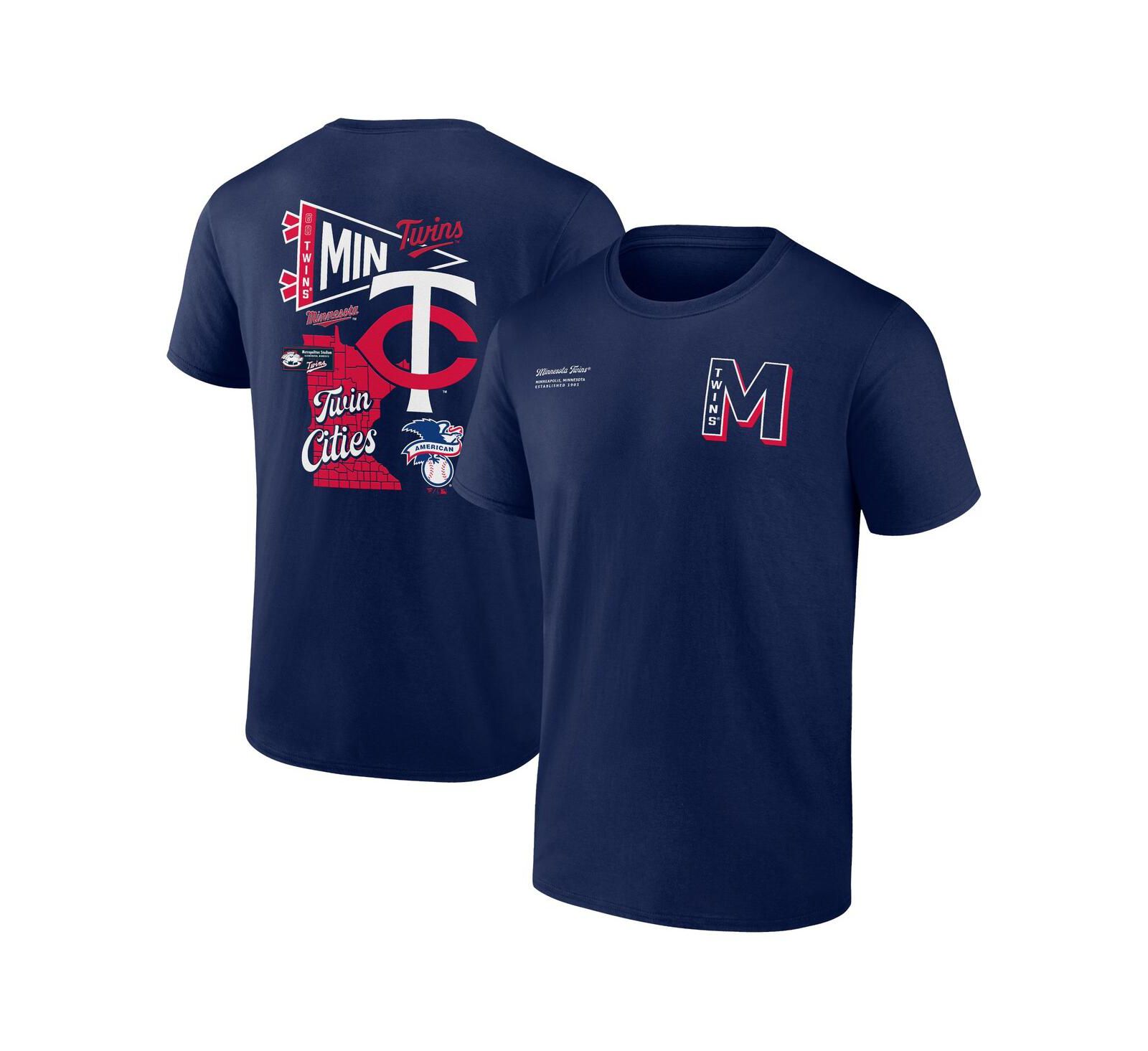 Fanatics Men's Navy Minnesota Twins Split Zone T-Shirt