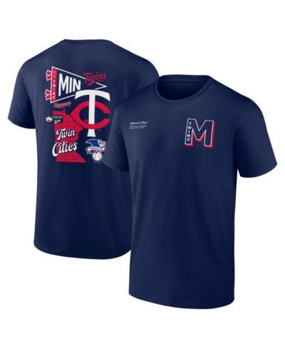 Мужская футболка Fanatics Navy Minnesota Twins Split Zone T-Shirt