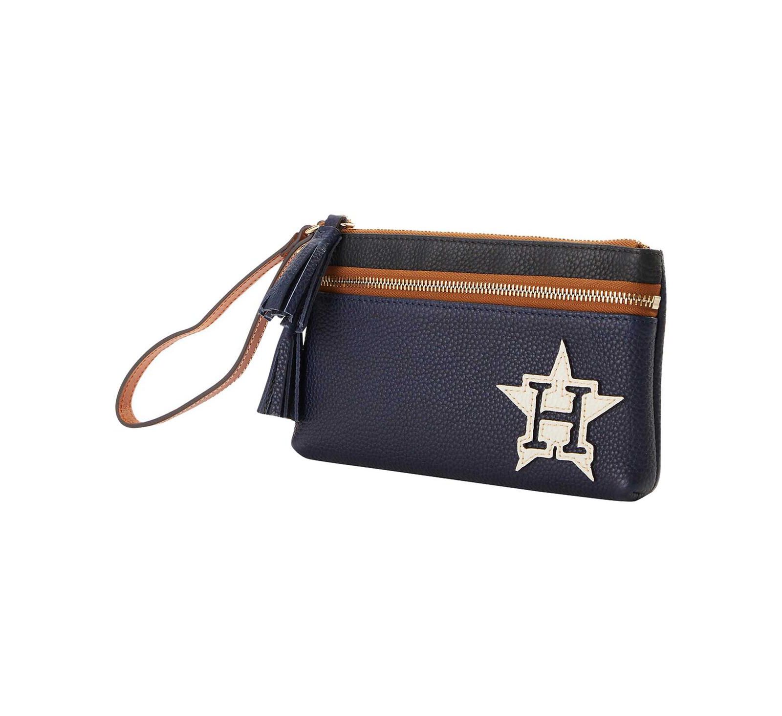 Женский клатч Dooney & Bourke Houston Astros Infield Double-Zip Wristlet