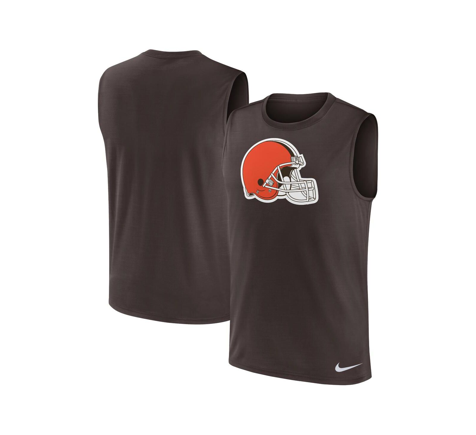 Мужская майка Nike Cleveland Browns Blitz Legend Muscle Perform, коричневая