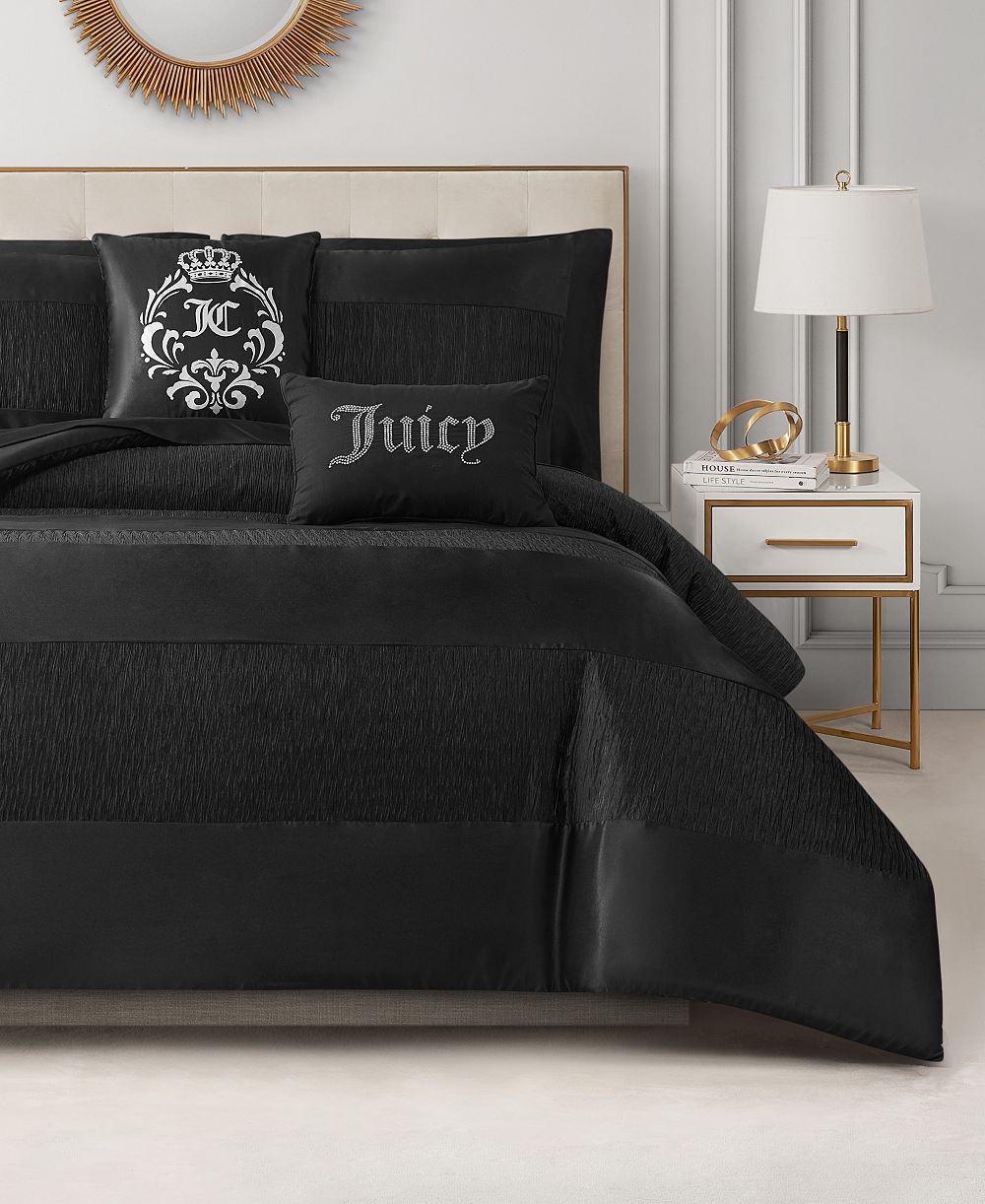 Juicy Couture Glam Night Stripe комплект покрывала 5 шт., King