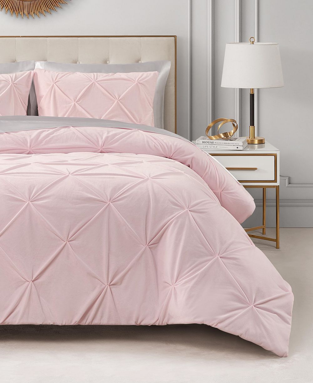 Juicy Couture Kiss Pleat Plush 3-Pc. Comforter Set, King