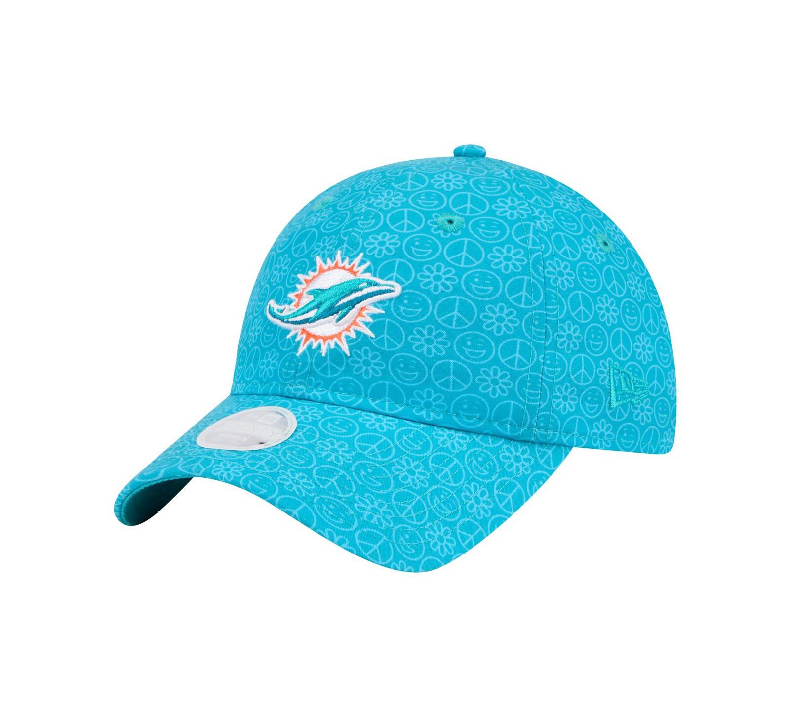 New Era Women's Aqua Miami Dolphins Smiley 9TWENTY Adjustable Hat