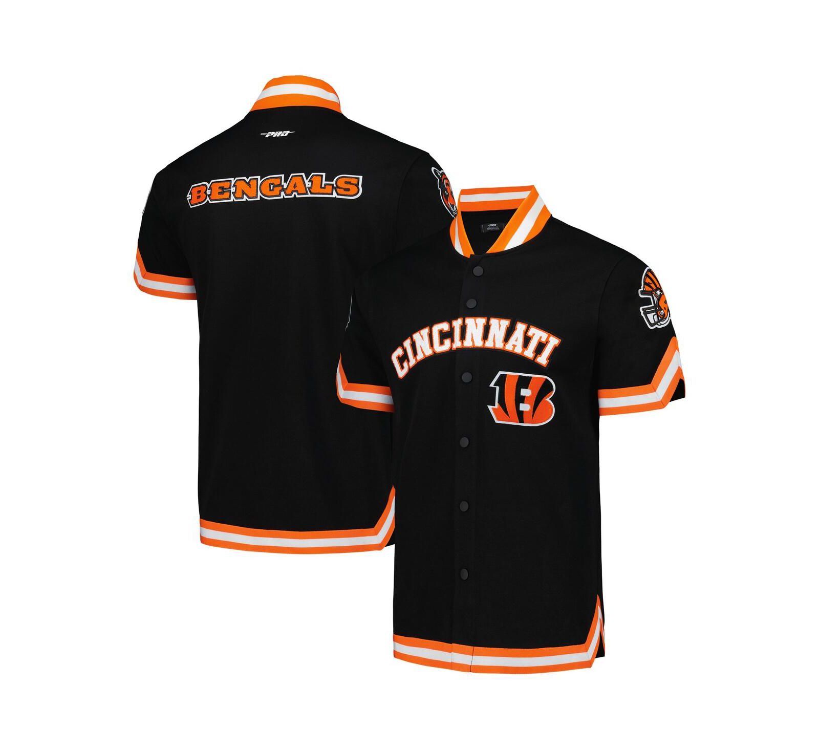 Pro Standard Men's Black Cincinnati Bengals Classic Warm-Up Short Sleeve Full-Snap Jacket