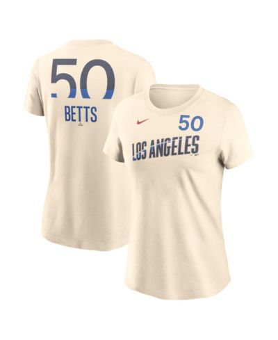 Nike Женская футболка Mookie Betts Los Angeles Dodgers 2024 City Connect Fuse Name & Number
