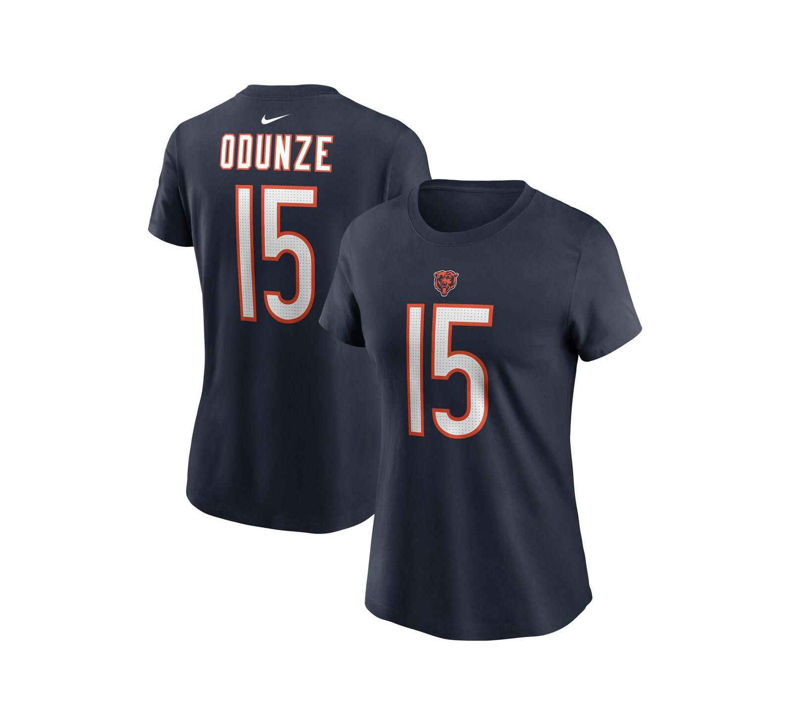 Nike Women's Rome Odunze Navy Chicago Bears 2024 NFL Draft Name & Number T-Shirt