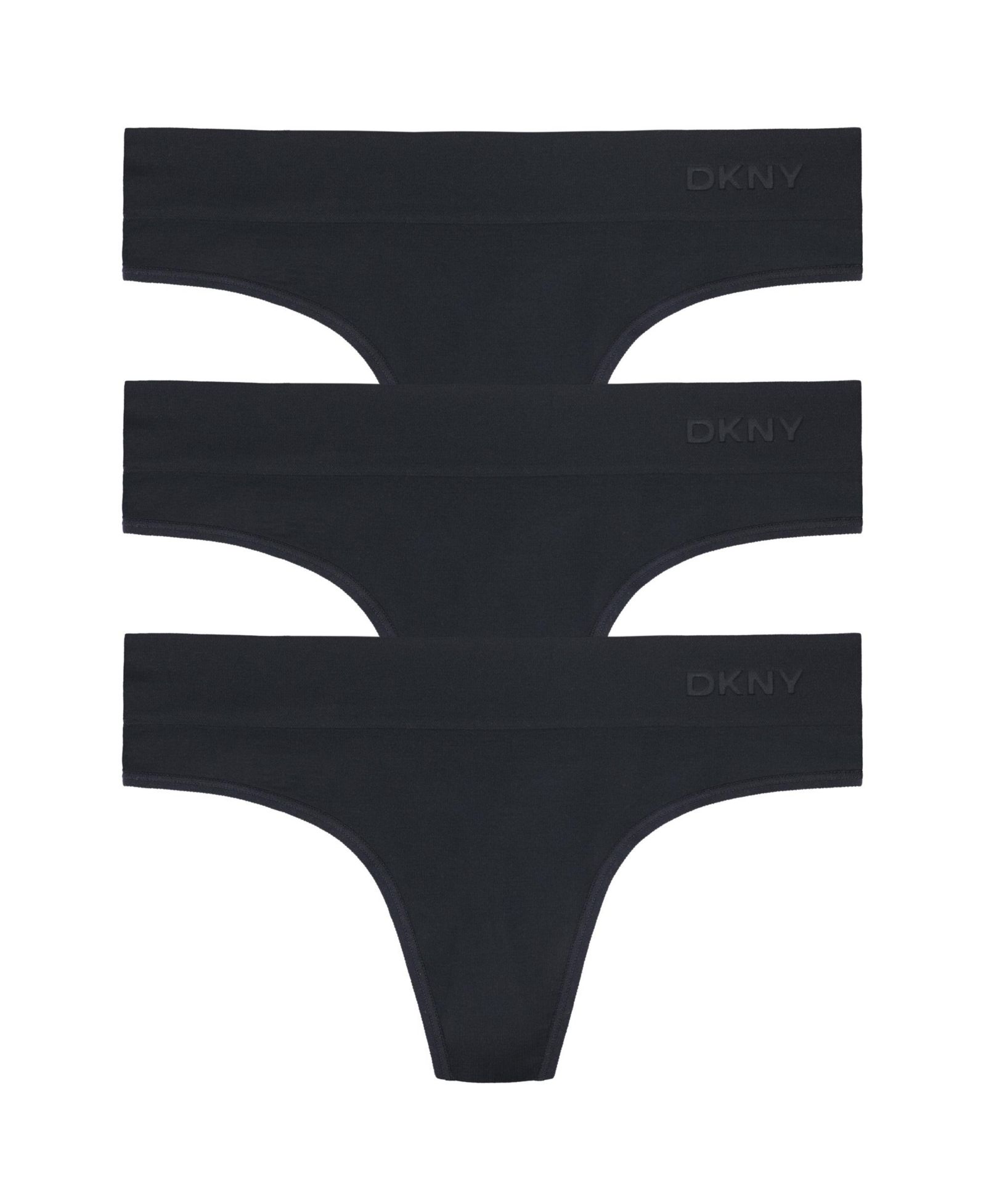 DKNY Women's Seamless Litewear Thong Underwear 3 Pack DK5016NP3
