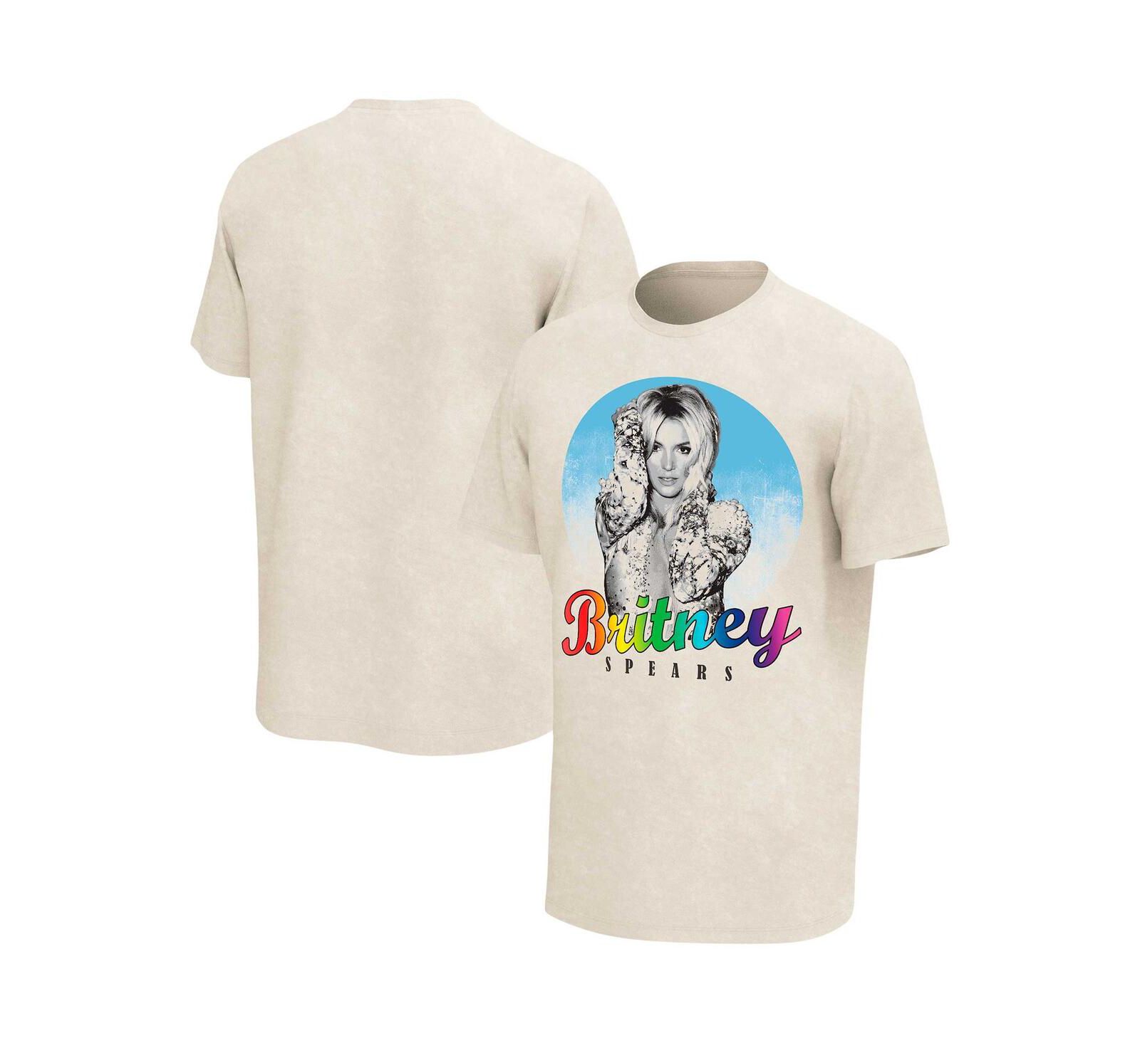 Мужская футболка Philcos Oatmeal Britney Spears Rainbow Logo Washed