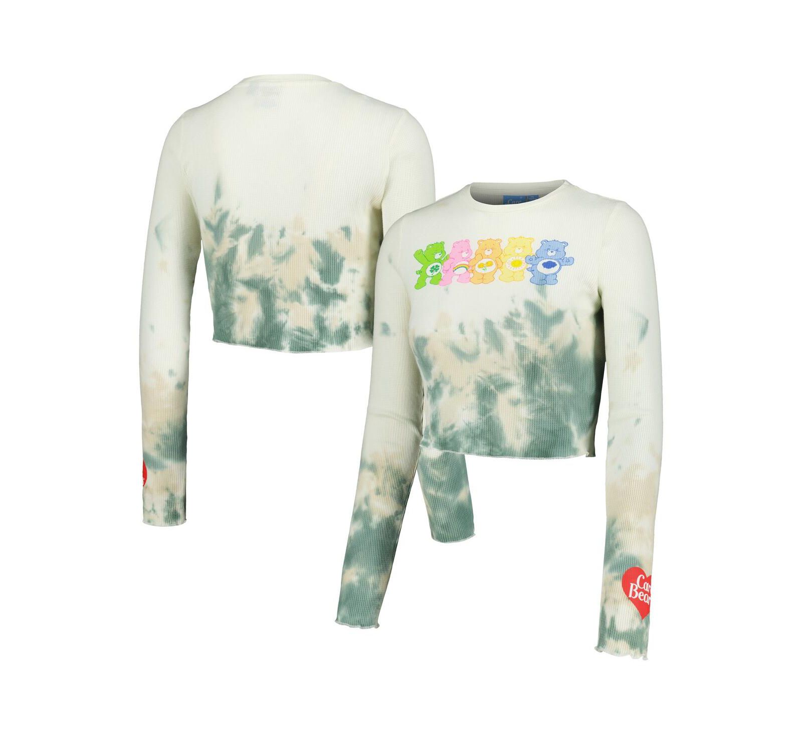 Mad Engine Мужская и Женская футболка с длинным рукавом Care Bears Tie-Dye Cropped