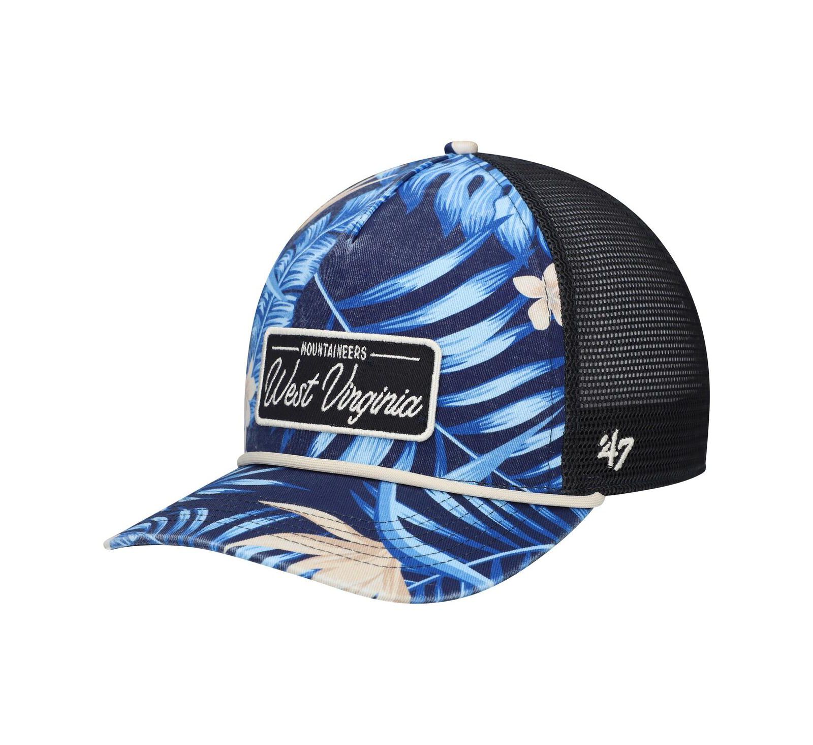 Мужская регулируемая кепка '47 Brand Navy West Virginia Mountaineers Tropicalia Hitch