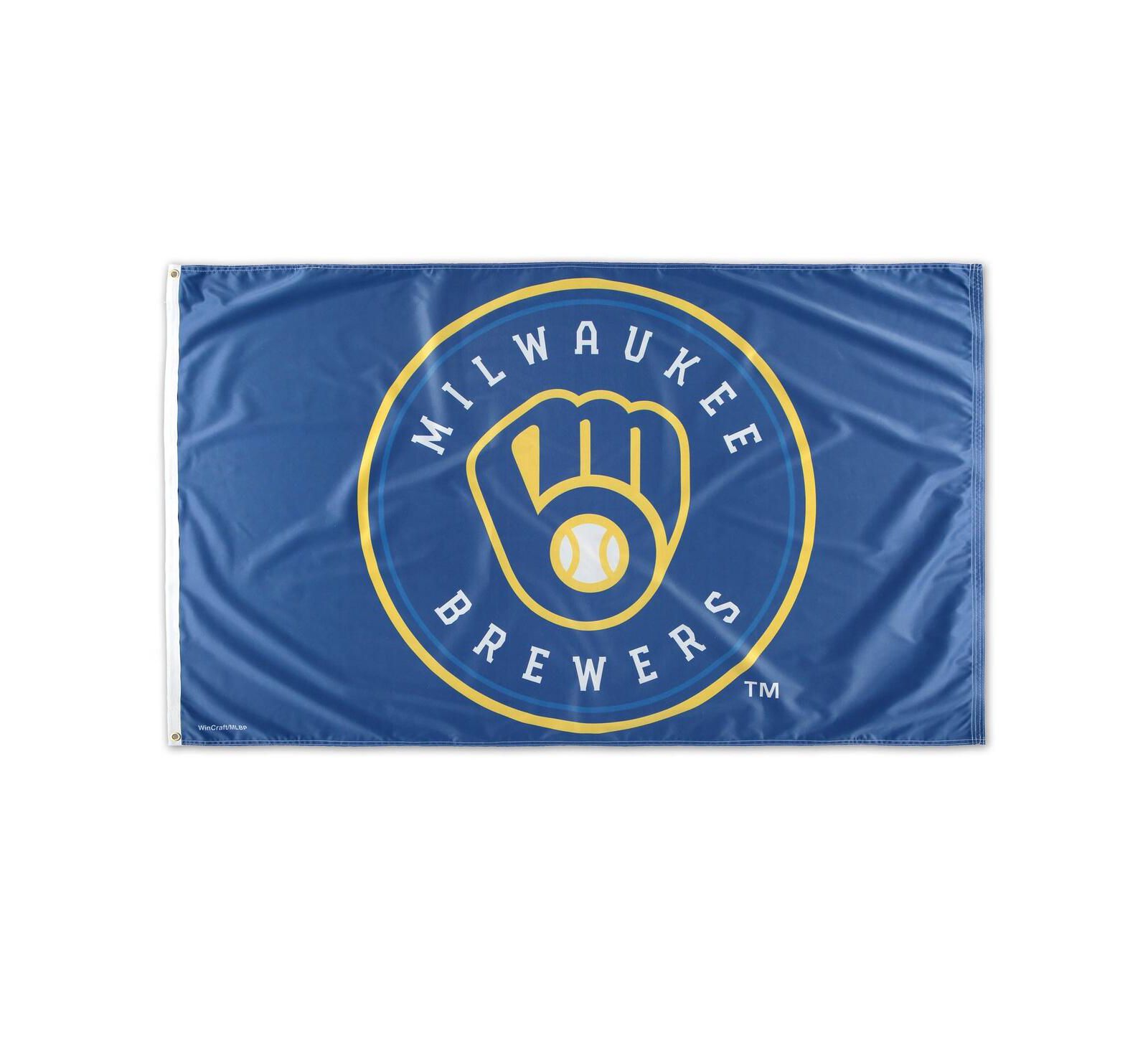 Флаг Wincraft Milwaukee Brewers Deluxe Stars Stripes, 3' x 5'