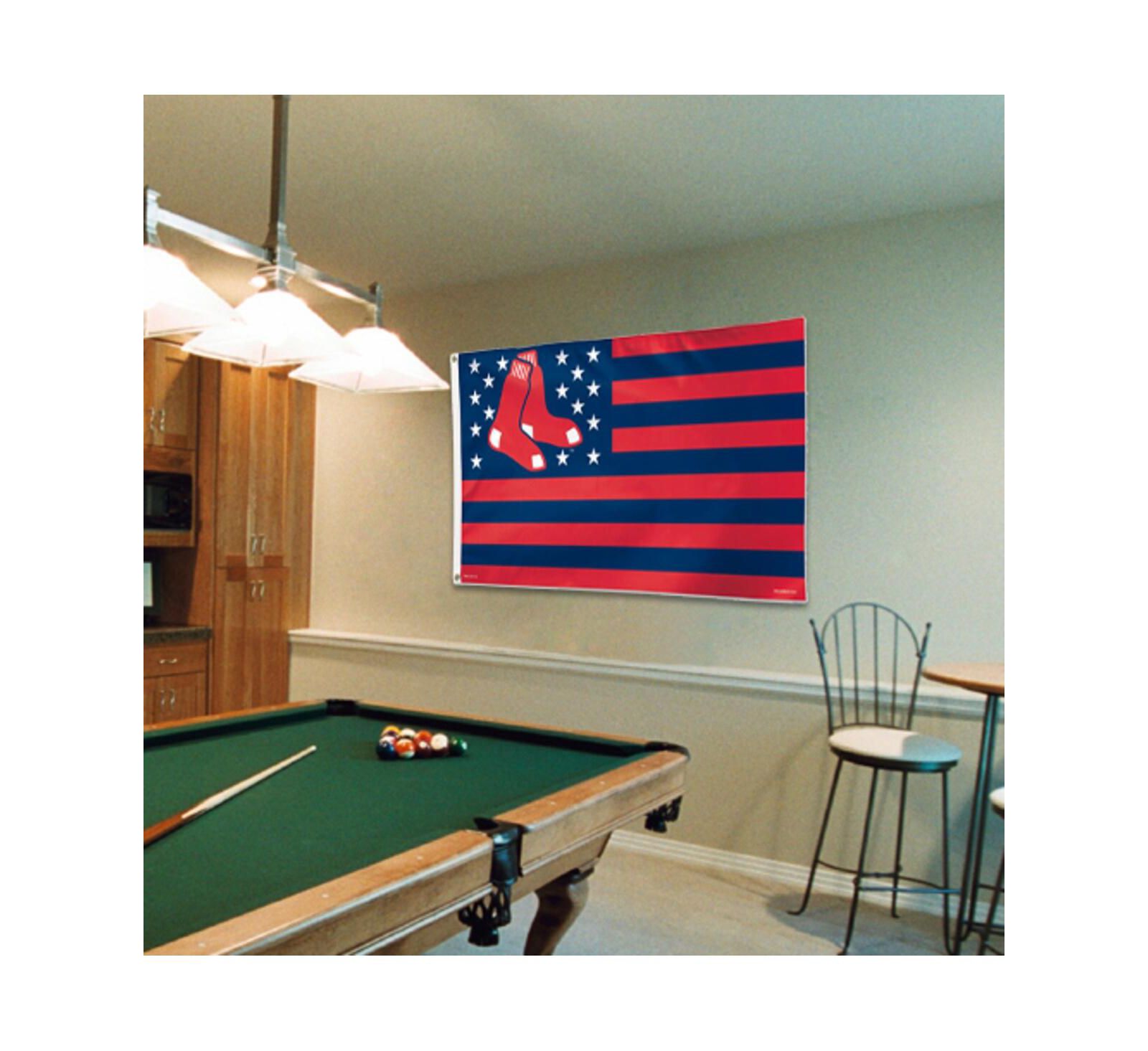 Флаг Wincraft Boston Red Sox Deluxe Stars Stripes 3' x 5'