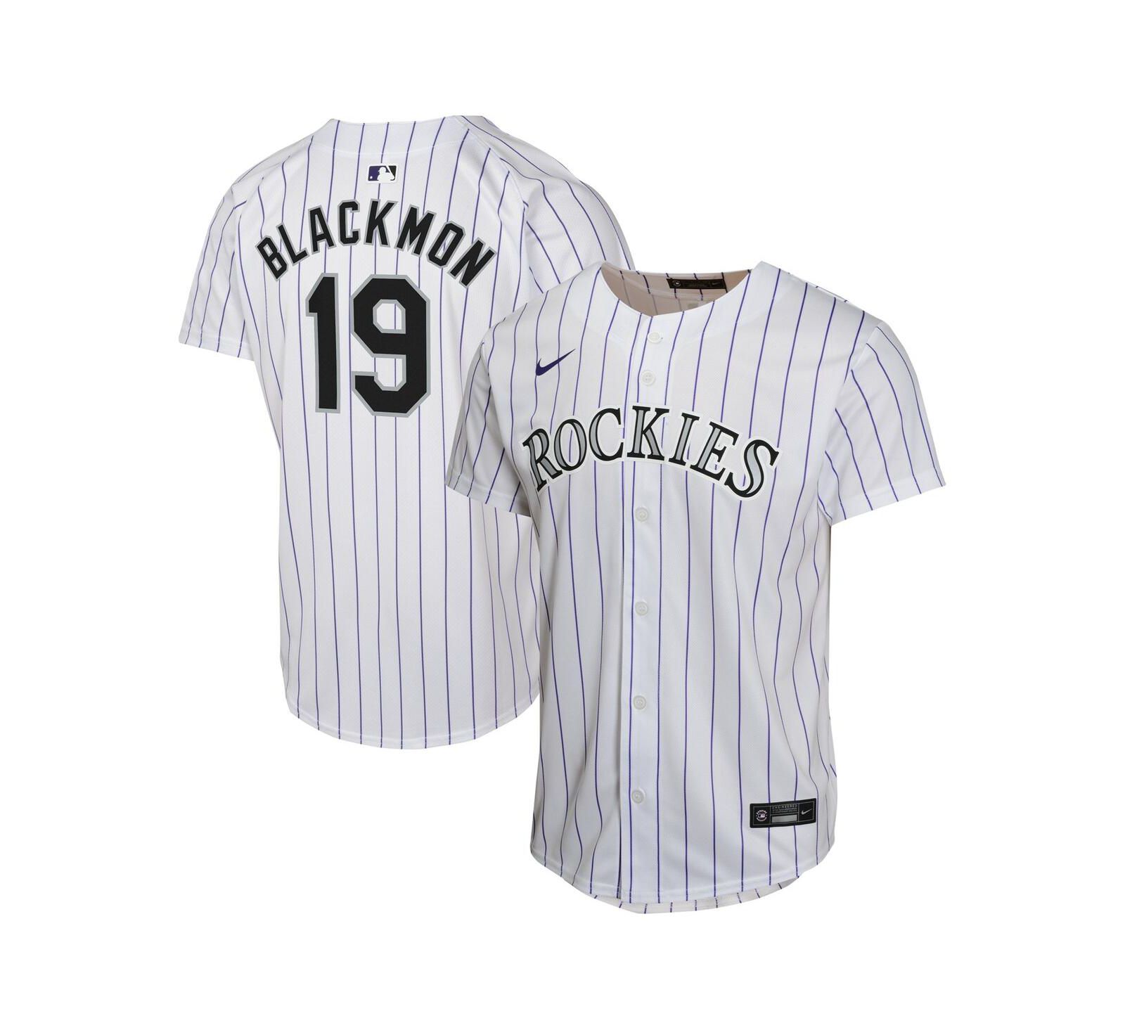 Детская игровая джерси Nike Charlie Blackmon White Colorado Rockies