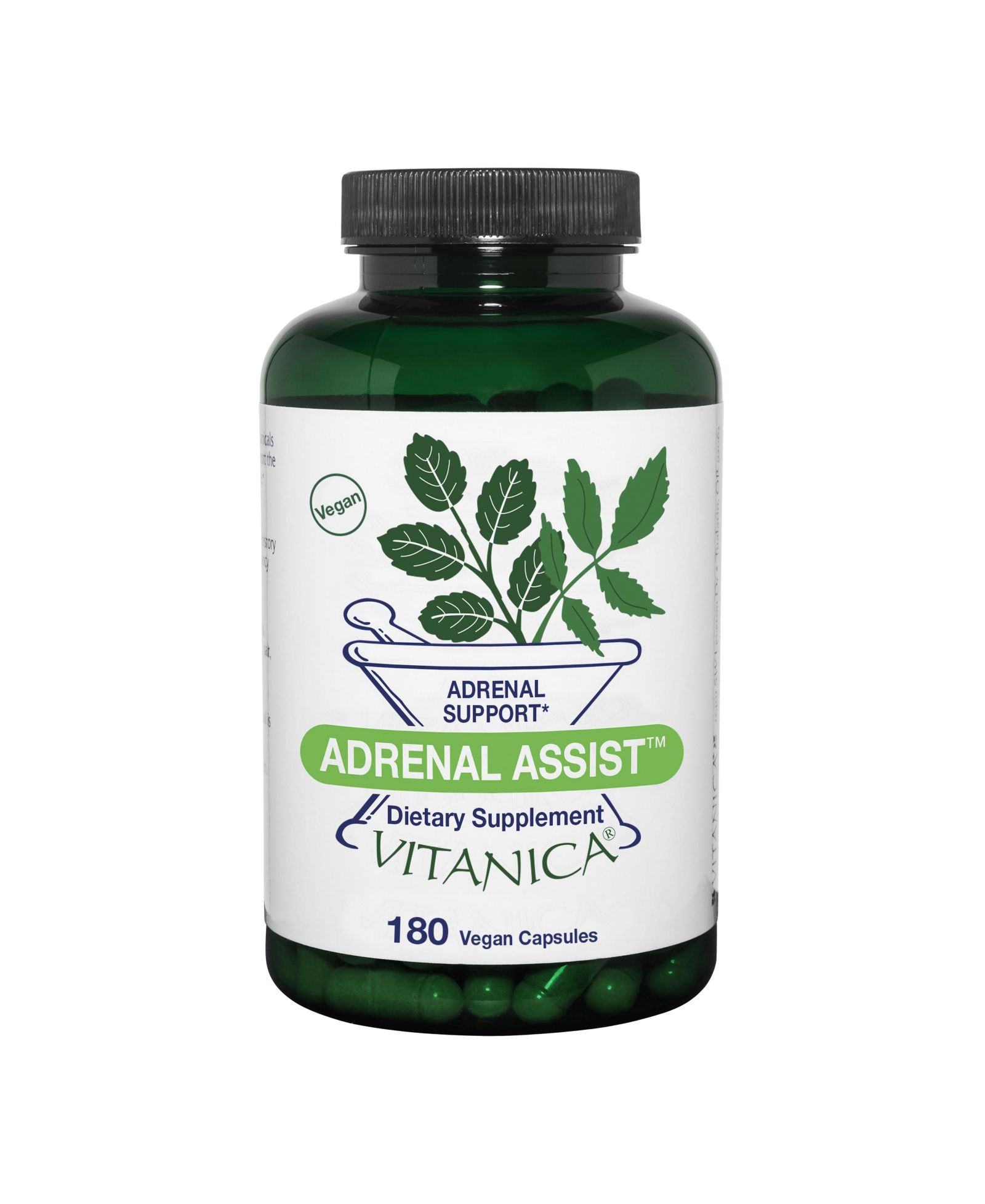 Добавка Vitanica Adrenal Assist для поддержки надпочечников и иммунной системы с цинком, магнием и витаминами группы B - 180 капсул