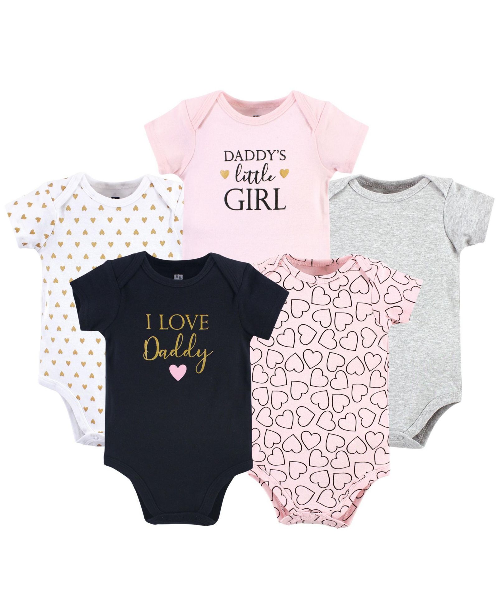 Комплект боди для девочек Hudson Baby Hudson Cotton Bodysuits 5-Pack