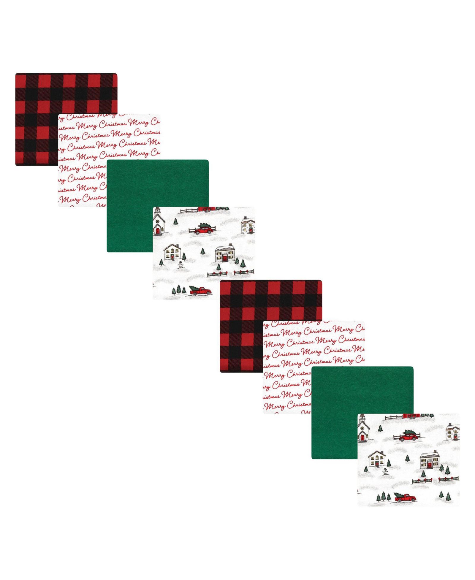 Детский комплект из 4 фланелевых одеял Hudson Baby Soft Cotton Flannel