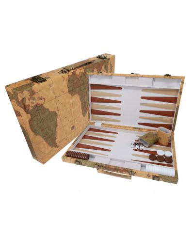 We Games Travel Leatherette Classic Backgammon Board Game, Ages 14+