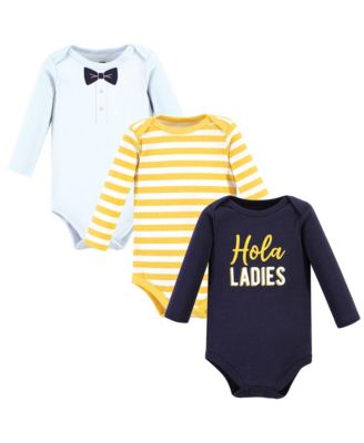 Боди Hudson Baby Cotton Long-Sleeve для мальчиков, 3Pk