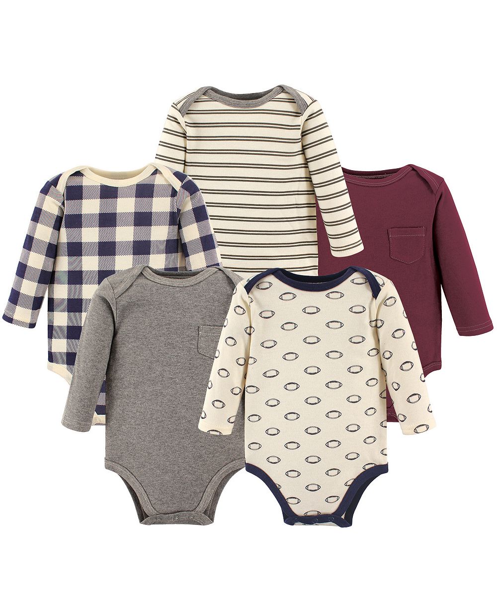 Детский набор боди Hudson Baby Hudson Five-Piece из хлопка с длинным рукавом