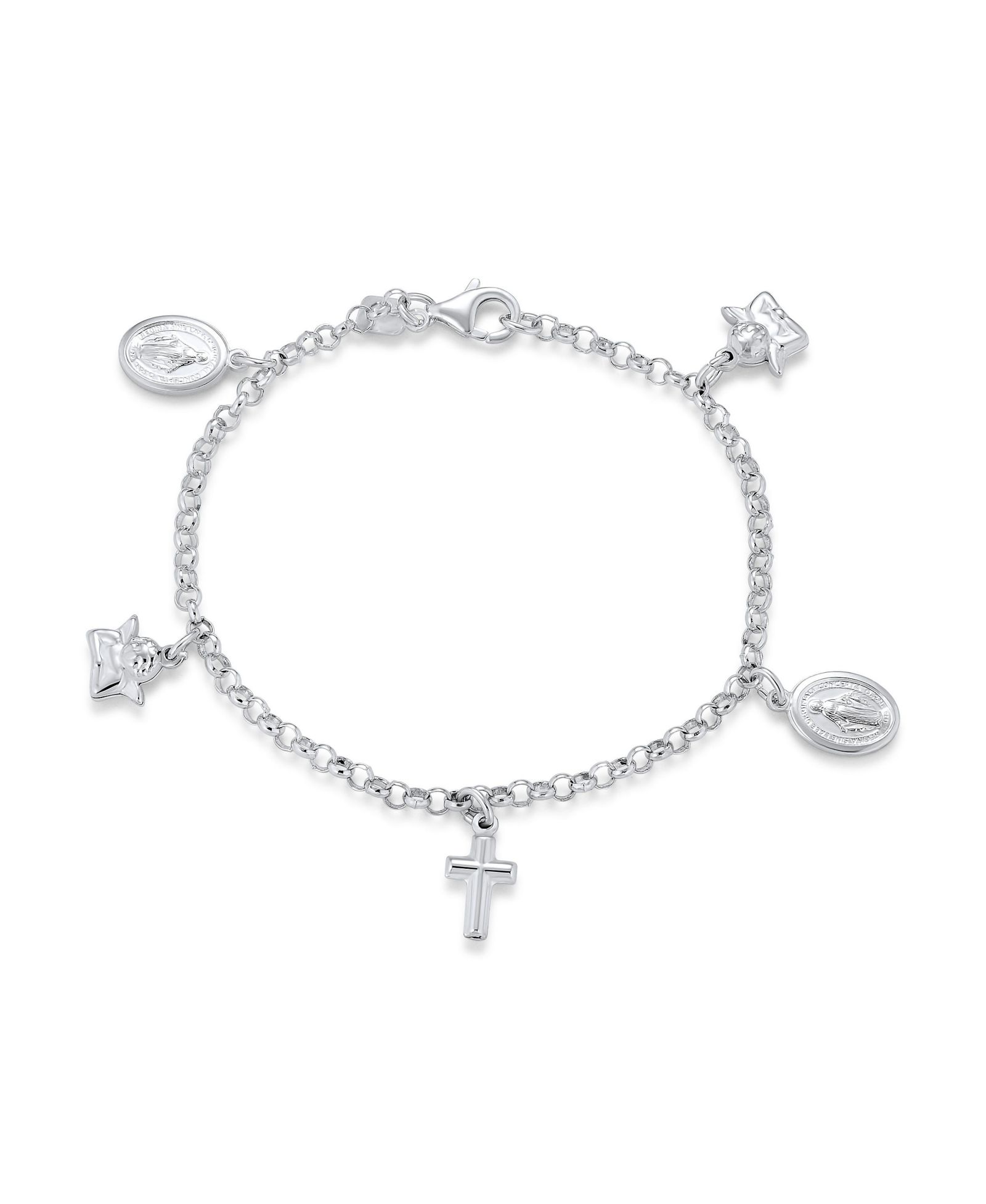 Браслет-анклет Bling Jewelry Religious Multi Charm