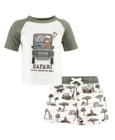Hudson Baby Swim Rashguard Set, Going On Safari