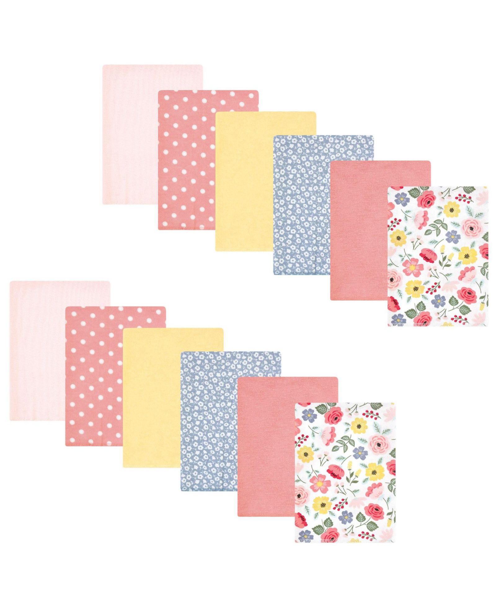 Пеленки Hudson Baby Girls Absorbent Cotton-Poly Flannel 12-Count