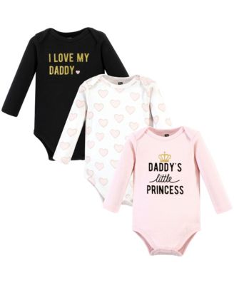 Набор из 3 детских боди Hudson Baby из хлопка с длинным рукавом для девочек