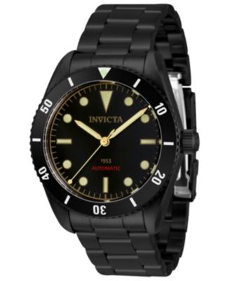 Invicta мужские автоматические часы Pro Diver с чёрным циферблатом и тремя стрелками, браслет из нержавеющей стали