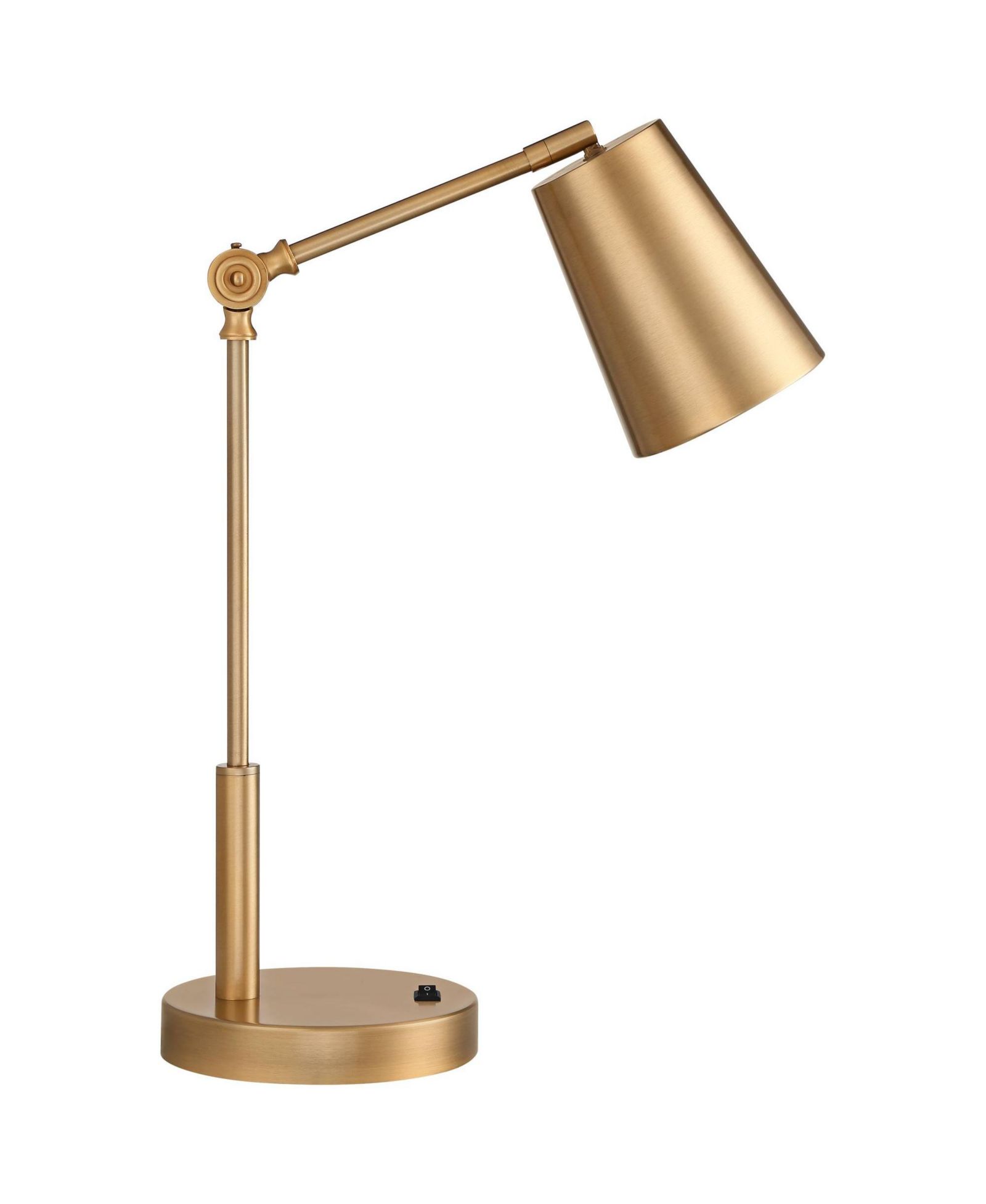 Настольная лампа 360 Lighting Industrial Modern с USB и розеткой 23.5" Antique Brass Metal
