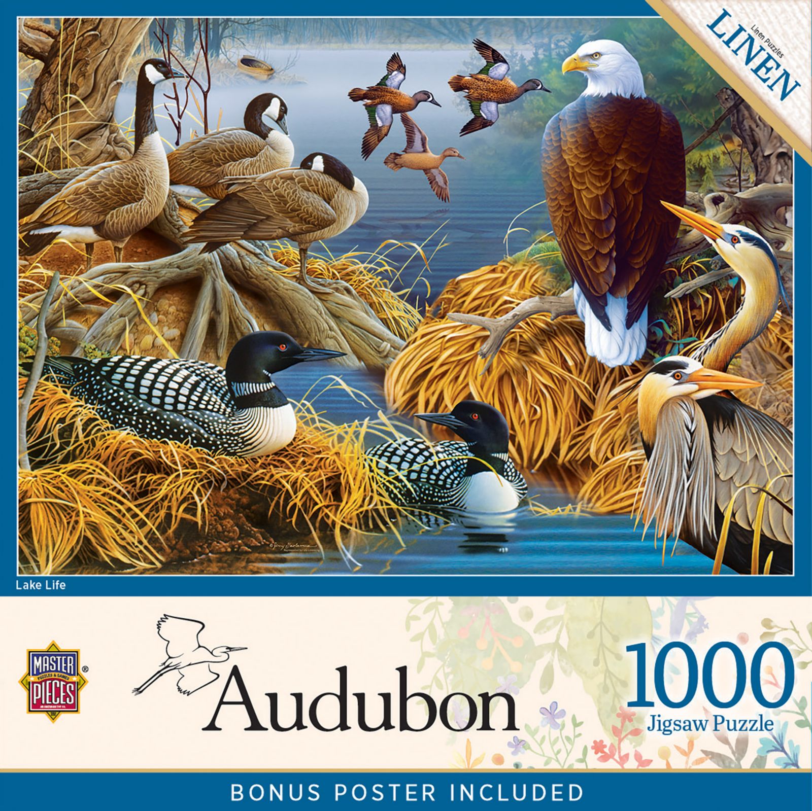 Пазл MasterPieces Audubon - Lake Life на 1000 деталей для взрослых