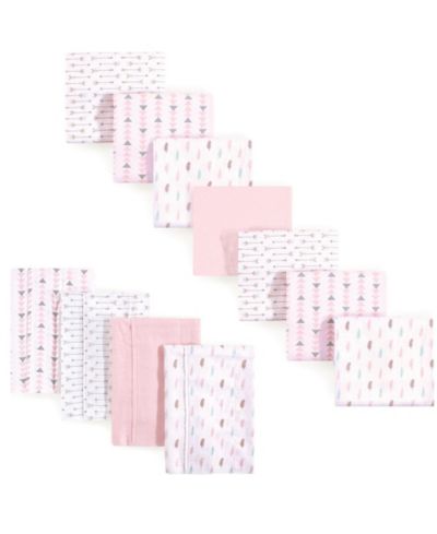 Luvable Friends Cotton Flannel Burp Cloths and Receiving Blankets, 11-Piece