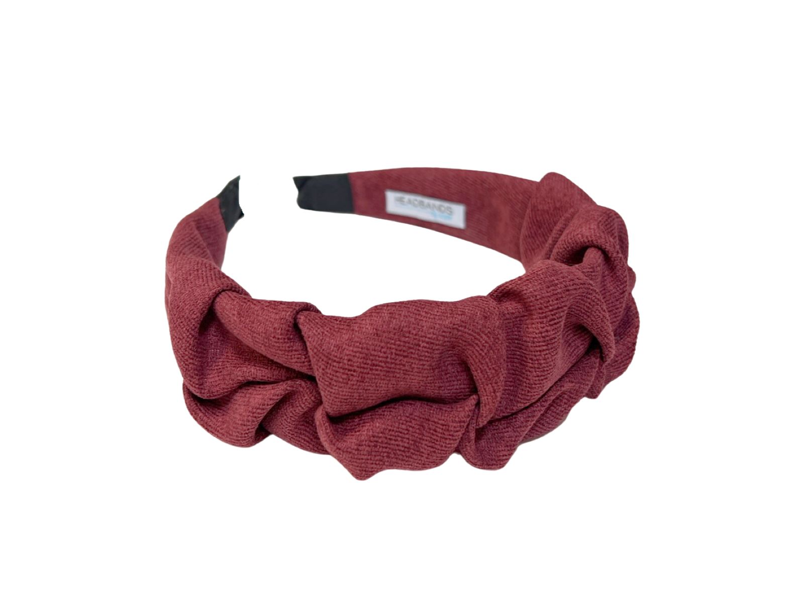 Women s Traditional Textured Headband - Dark Red