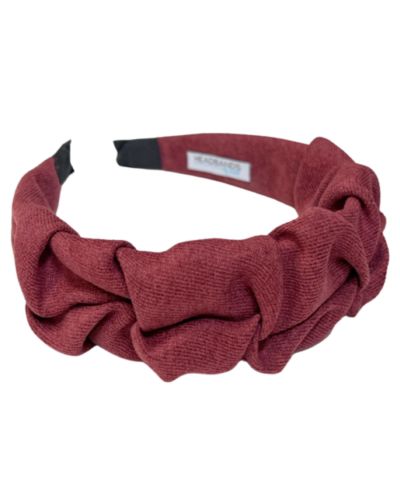 Women s Traditional Textured Headband - Dark Red