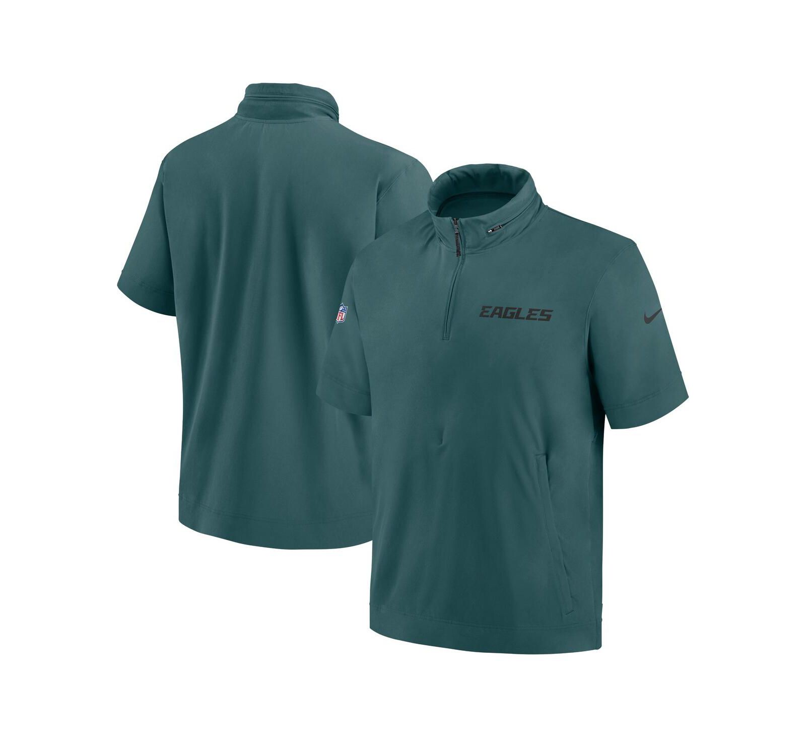Мужское худи Nike Philadelphia Eagles 2024 Sideline Coach, темно-зеленое, с молнией