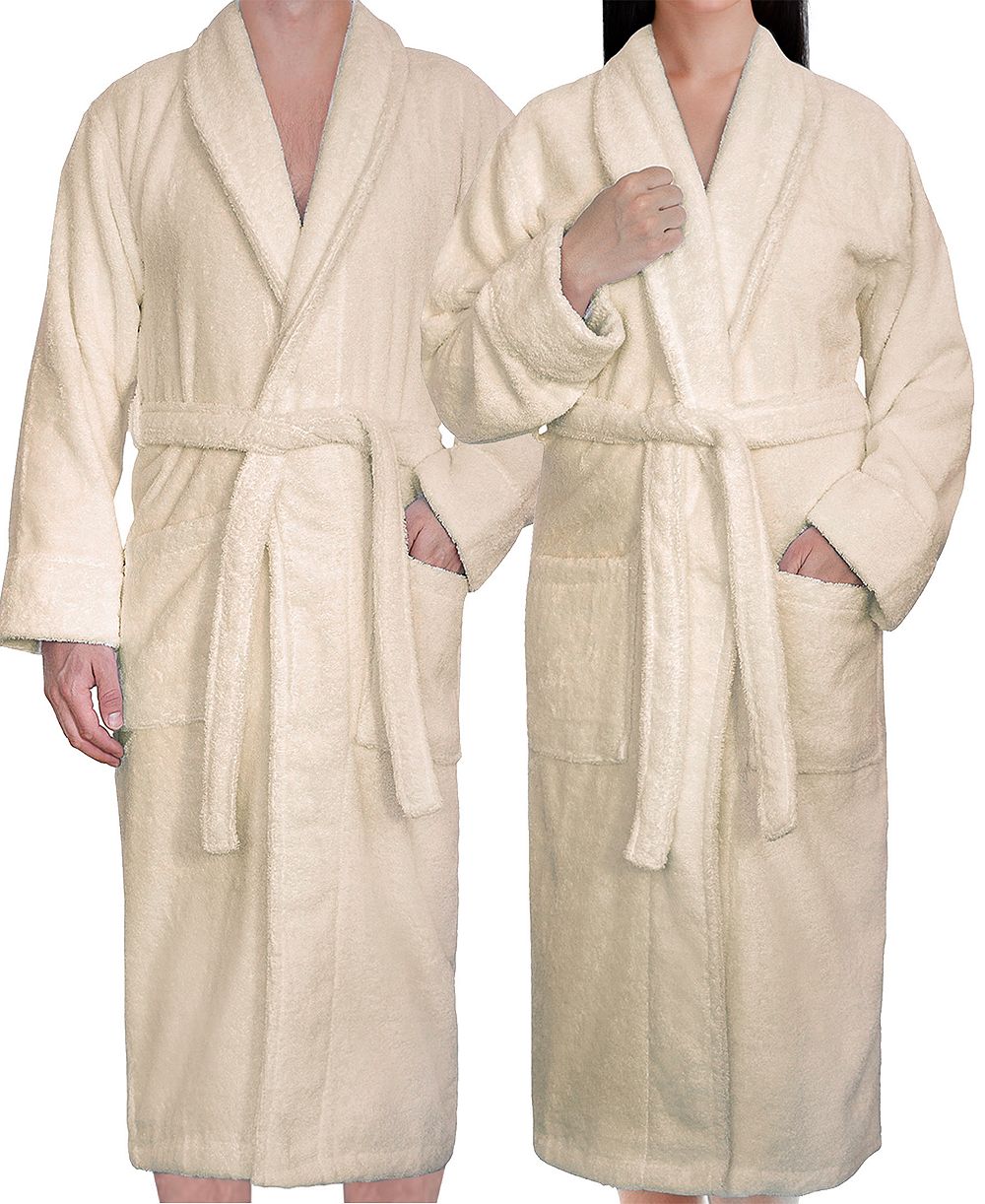 Хлопковые банные халаты American Soft Linen с воротником-шалью