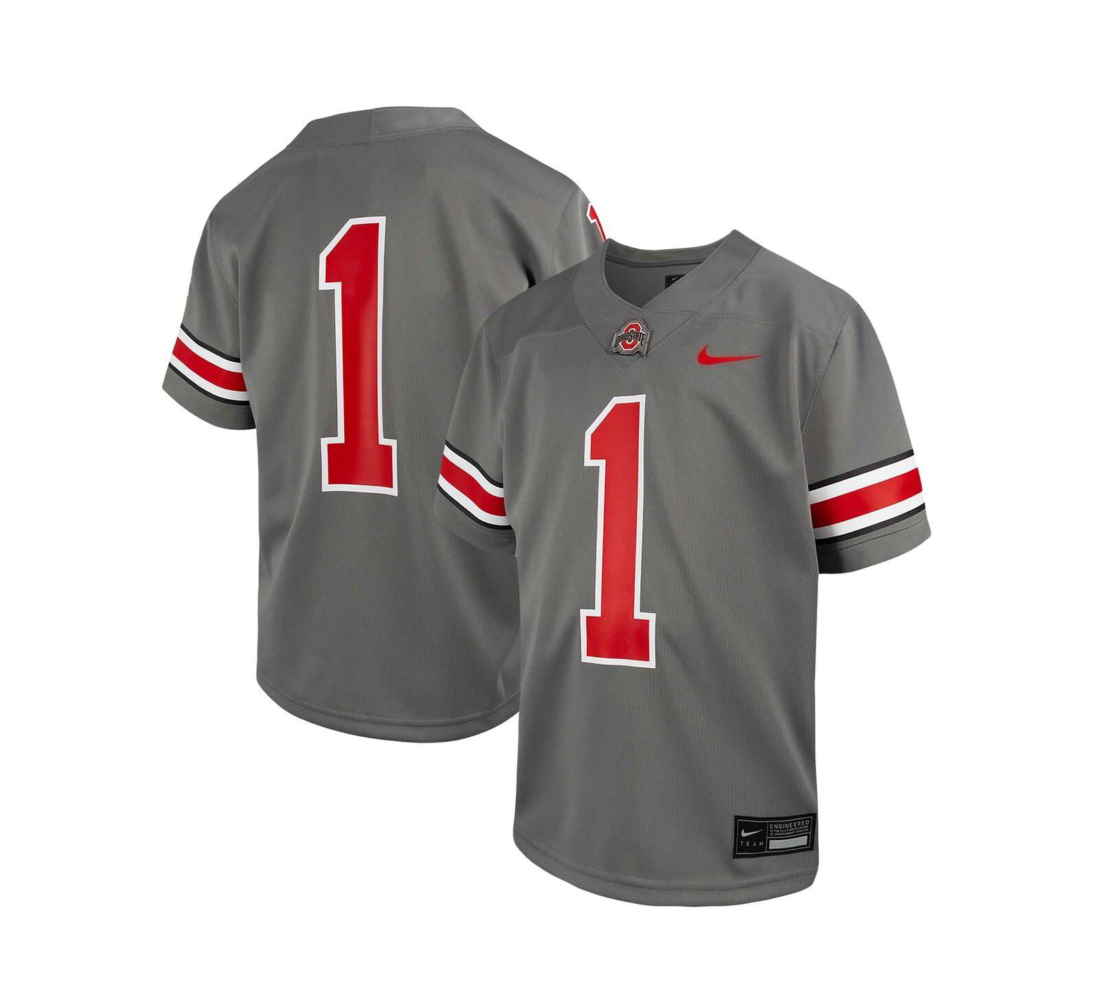 Детское джерси Nike 1 Steel Ohio State Buckeyes Alternate Untouchable Replica Football