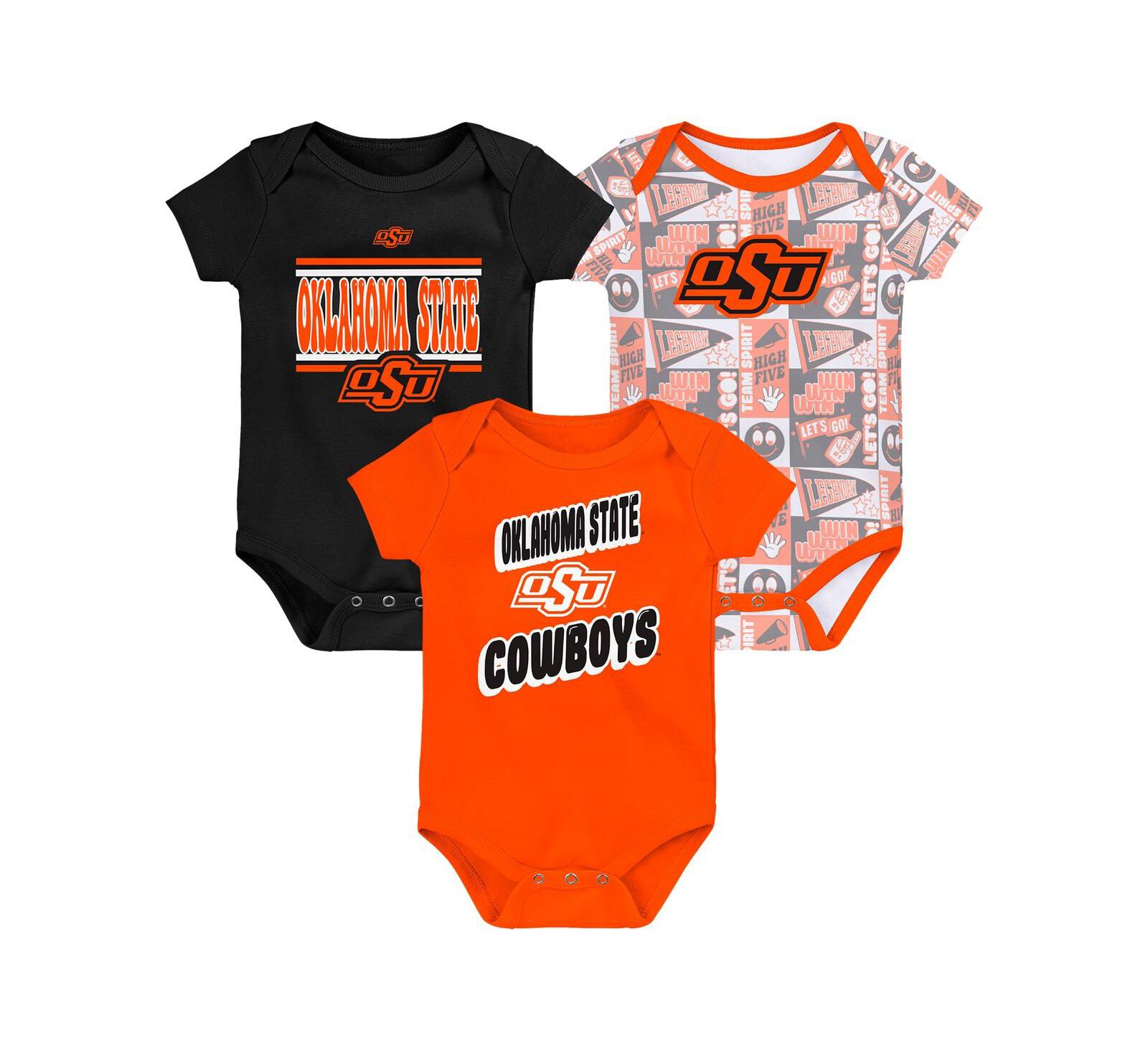 Outerstuff детский боди с принтом Oklahoma State Cowboys, 3 шт