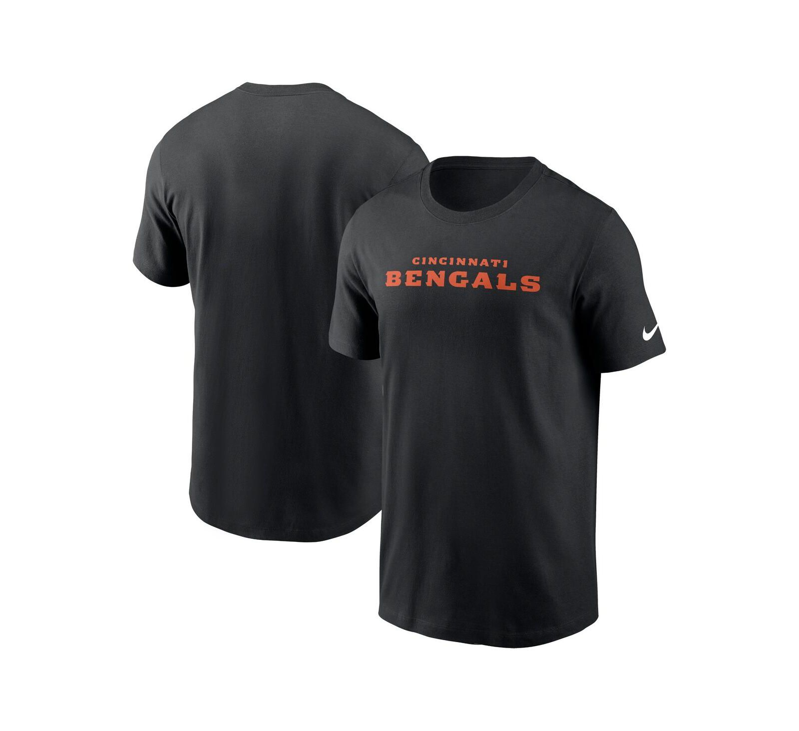 Мужская футболка Nike Black Cincinnati Bengals Primetime Wordmark Essential