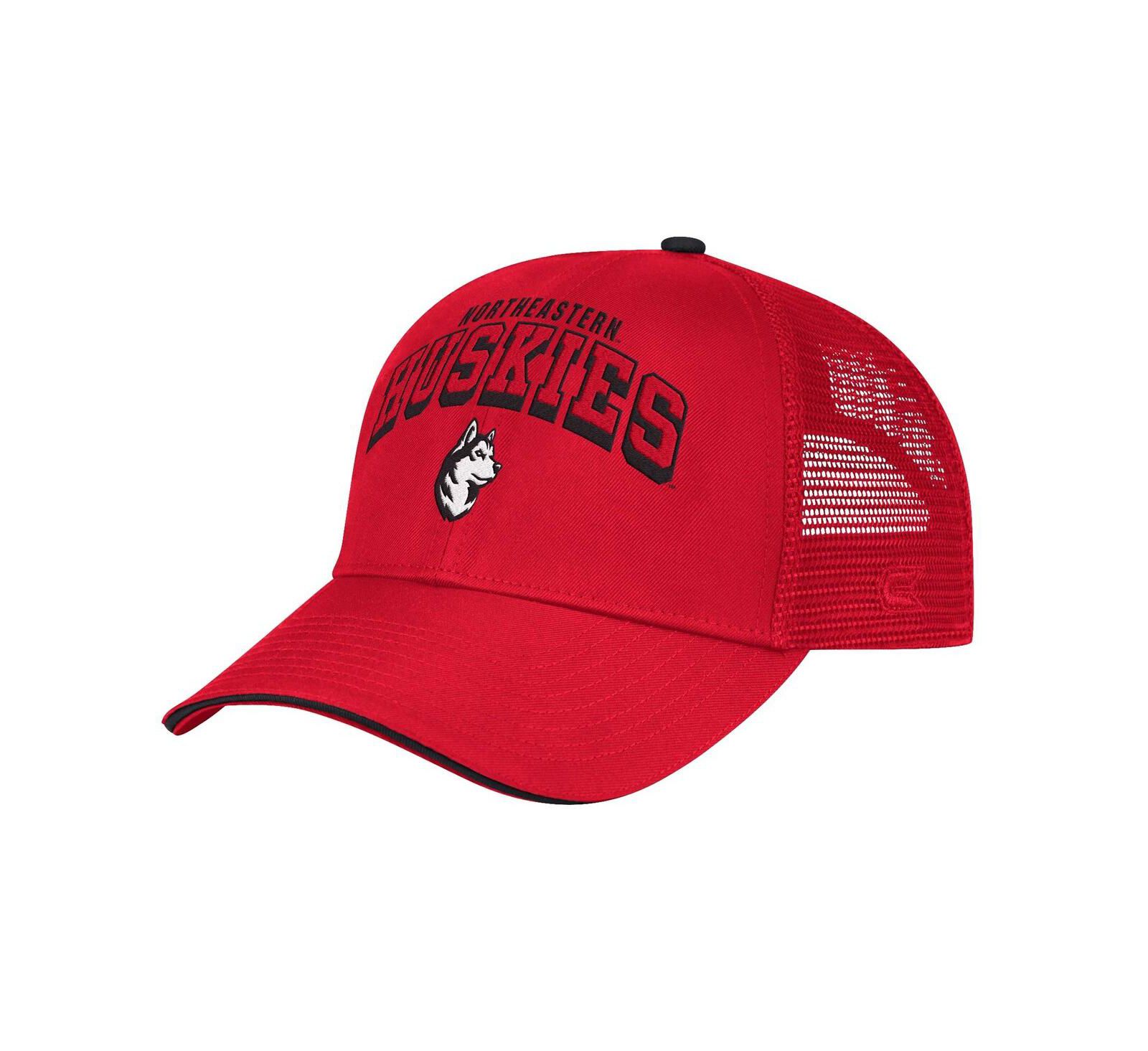 Мужская кепка Colosseum Red Northeastern Huskies Wyatt Primary Team Trucker