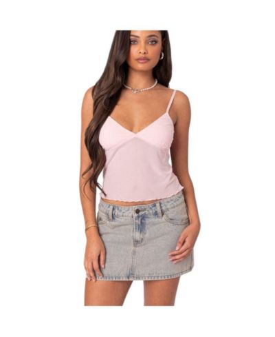 Женский топ Edikted Serafina Sheer Mesh Tank