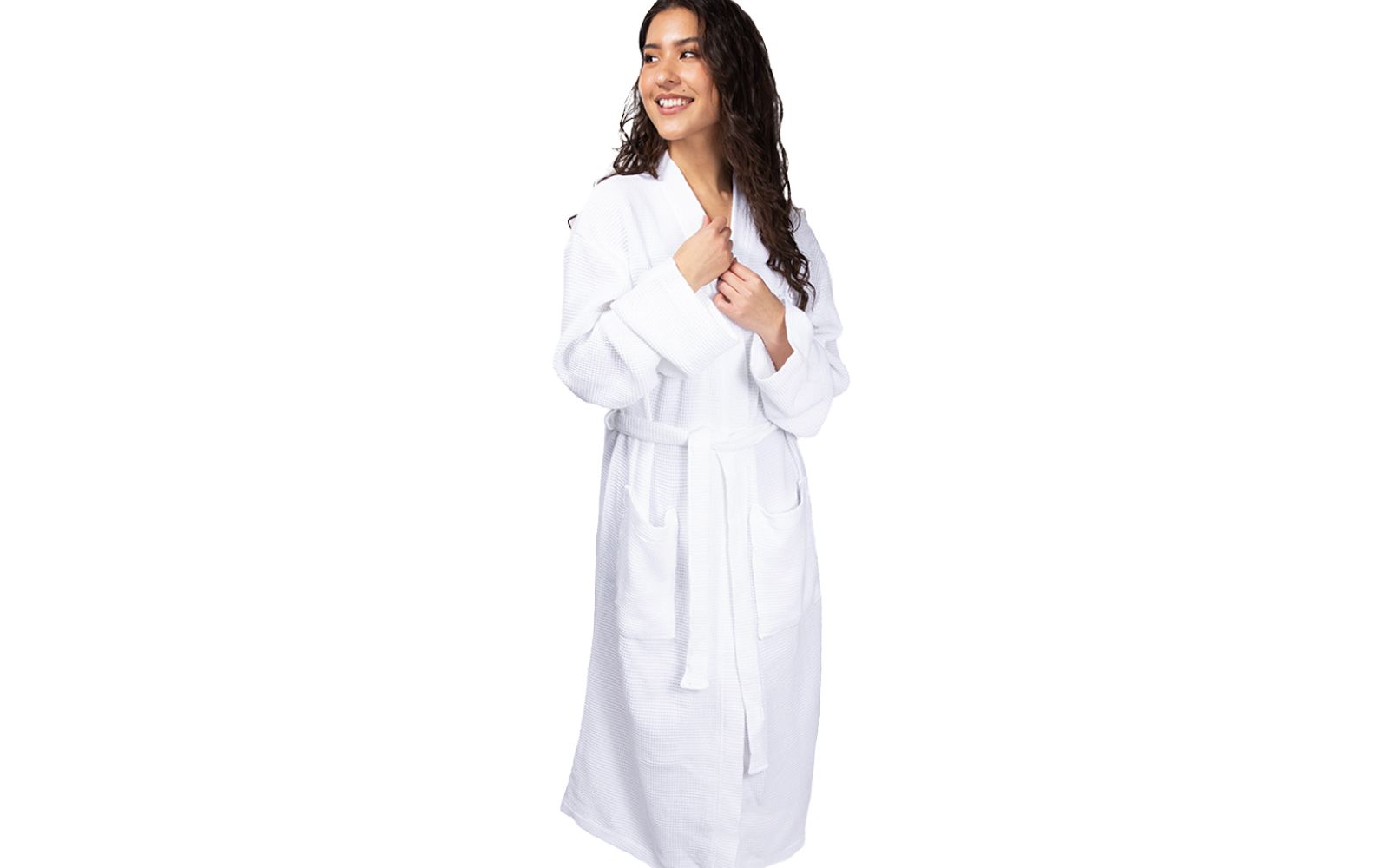 Cariloha Waffle Knit Bath Robe | Marine Blue | Unisex, Small/Medium | Viscose Material | Soft, Comfortable, and Wicks Moisture
