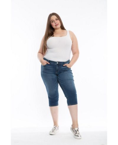 Джинсы SLINK Jeans укороченные, с высокой посадкой, Plus Size