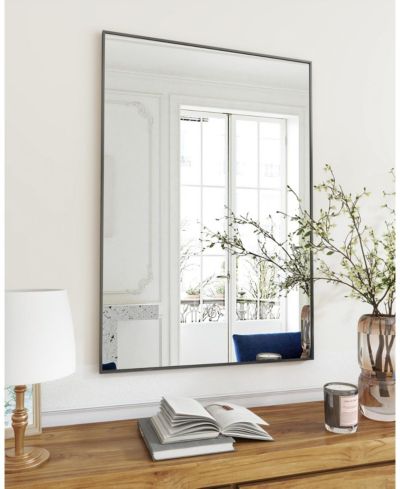 Декоративное настенное зеркало HOMLUX 24"x36" для ванной комнаты, черное