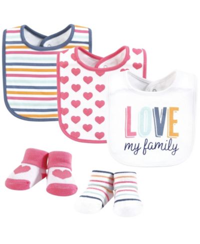 Набор нагрудников и носков Hudson Baby для девочек 5-Piece