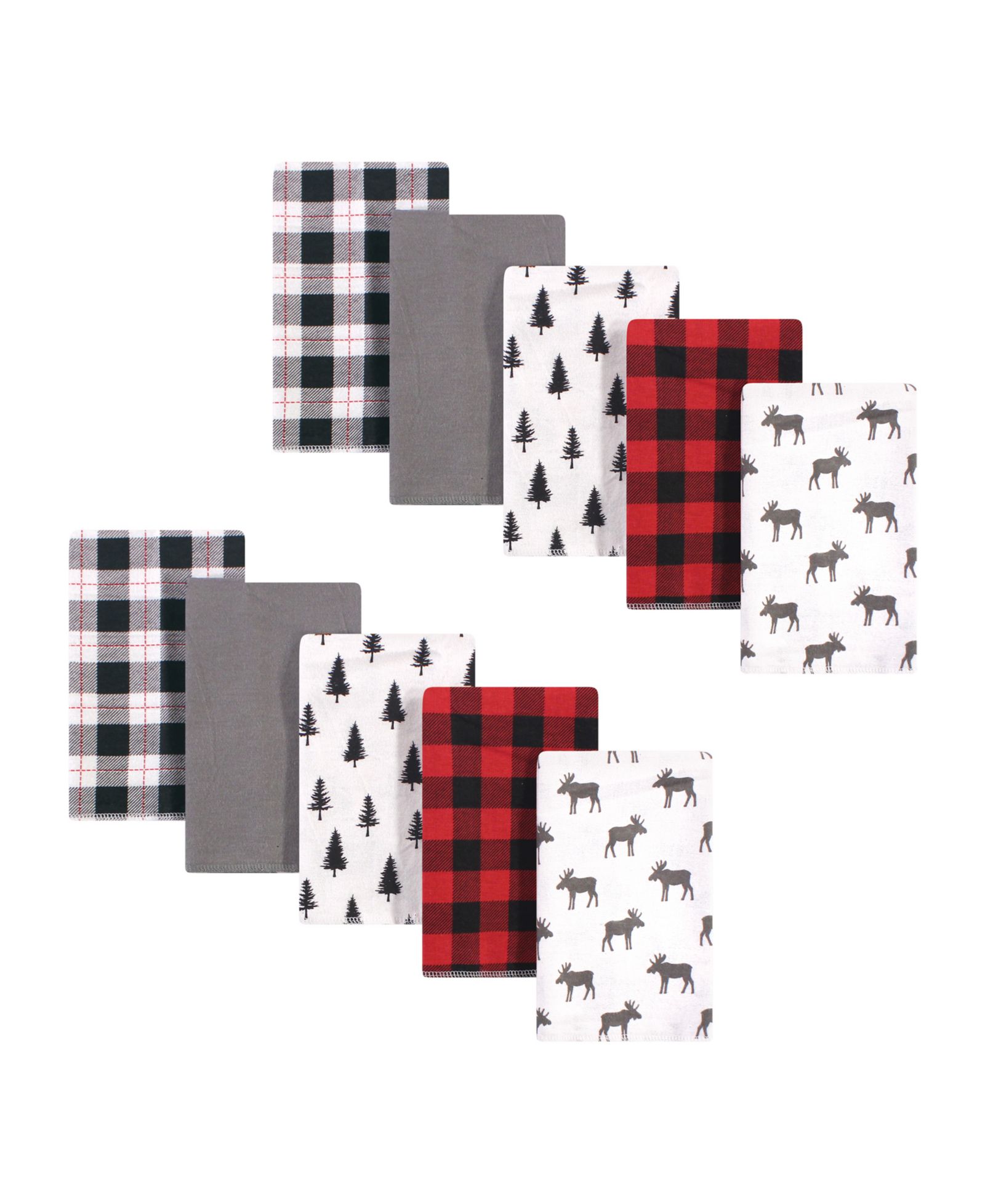 Детские пеленки Hudson Baby Boys Soft Flannel 10-Pack Absorbent Burp Cloths